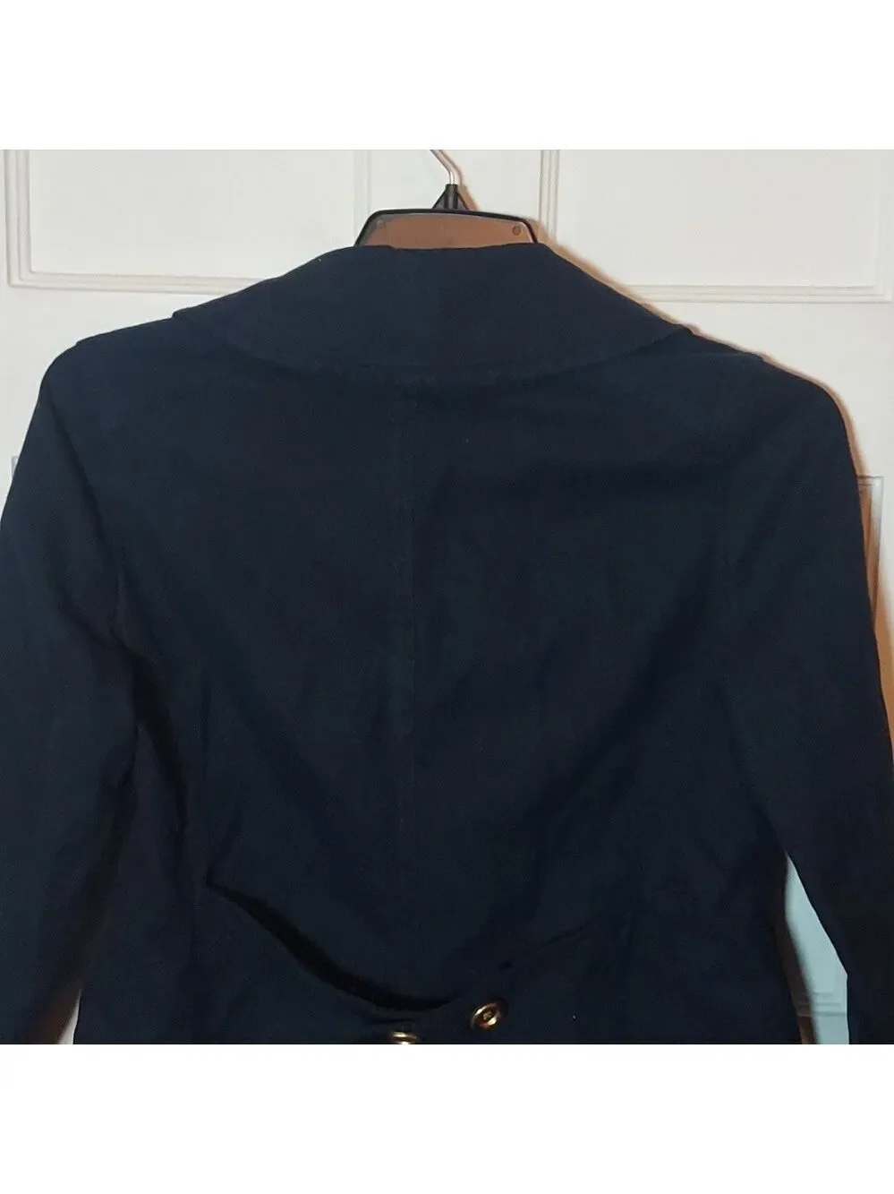 J Crew Metallic Denim Double Breasted Peacoat Size 6